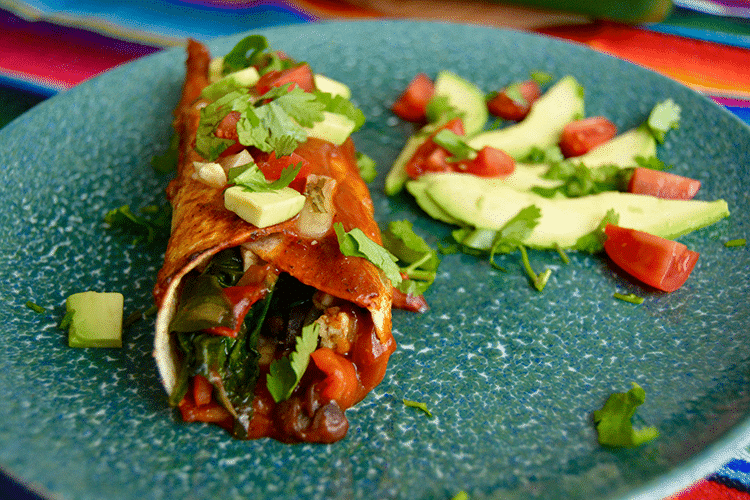 Burritos veganos estilo enchilada - Verde Olivia 5
