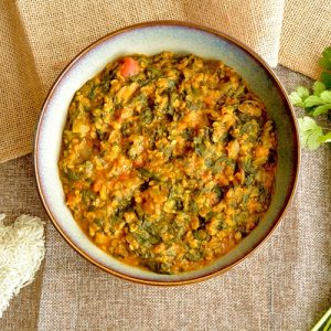 Curry vegano de lentejas rojas y espinacas - Verde Olivia 2