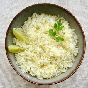 receta de arroz blanco vegano