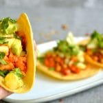 Tacos veganos con coliflor y garbanzos