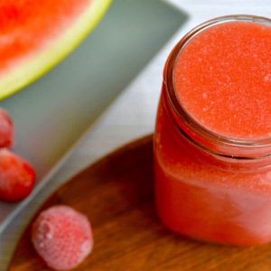 zumo de sandia y fresas antioxidantes