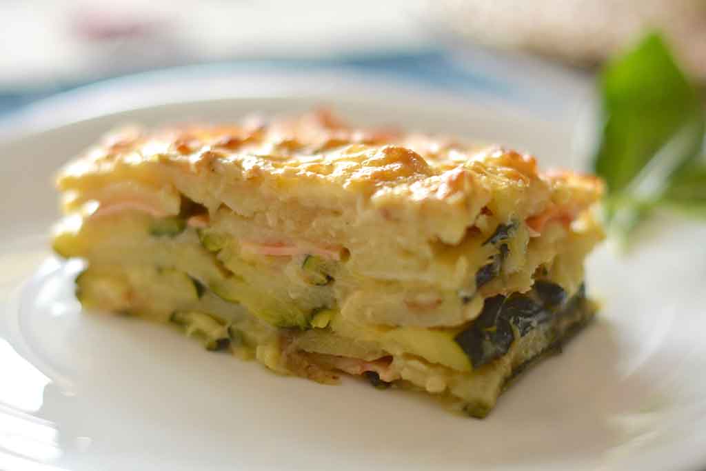 pastel vegano de calabacin y patata