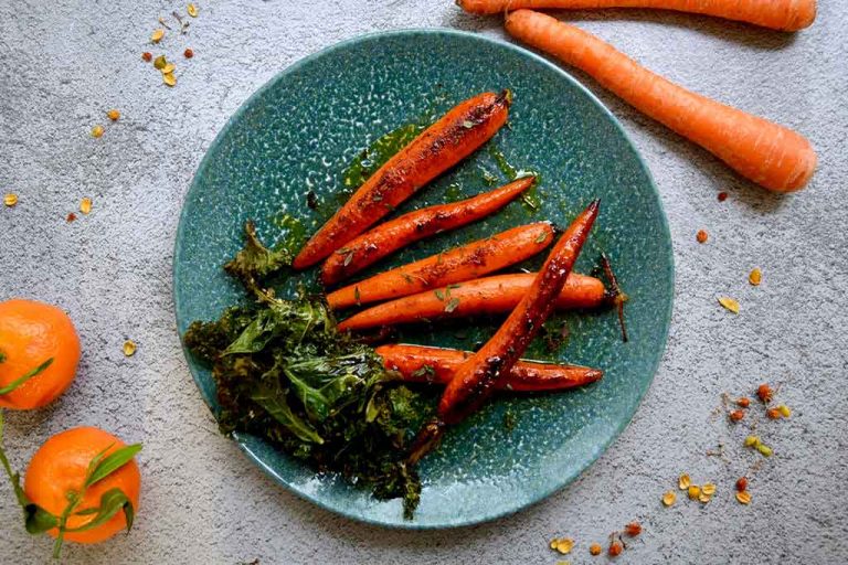Zanahorias glaseadas veganas