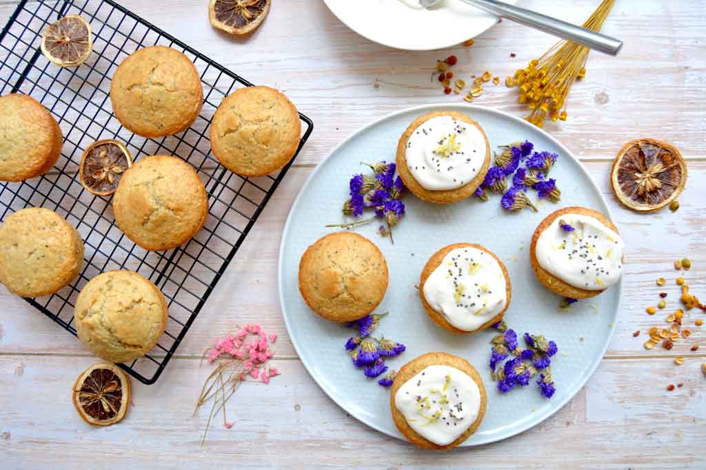 muffins de limon veganas simple