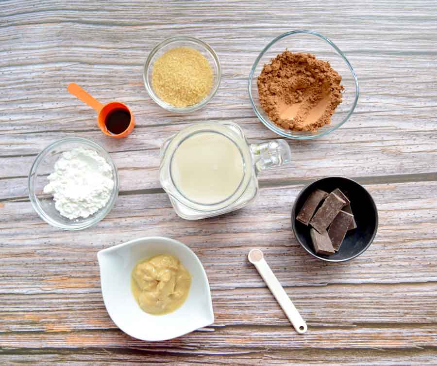 ingredientes pudding vegano
