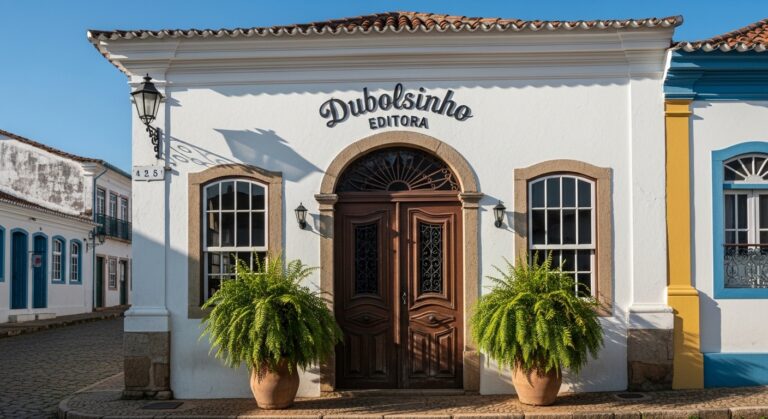 Dubolsinho publishing house entrance in Sabará, Minas Gerais, Brazil